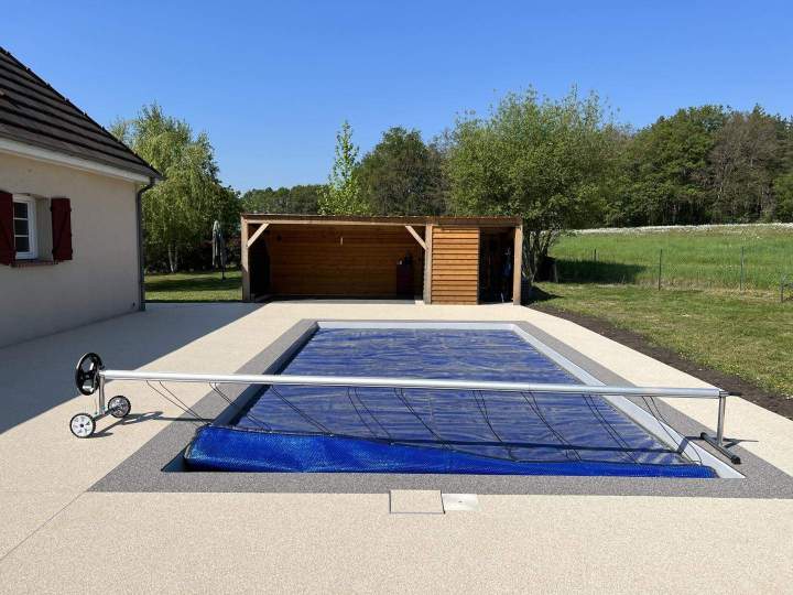 Installation piscine avec couverture Cher